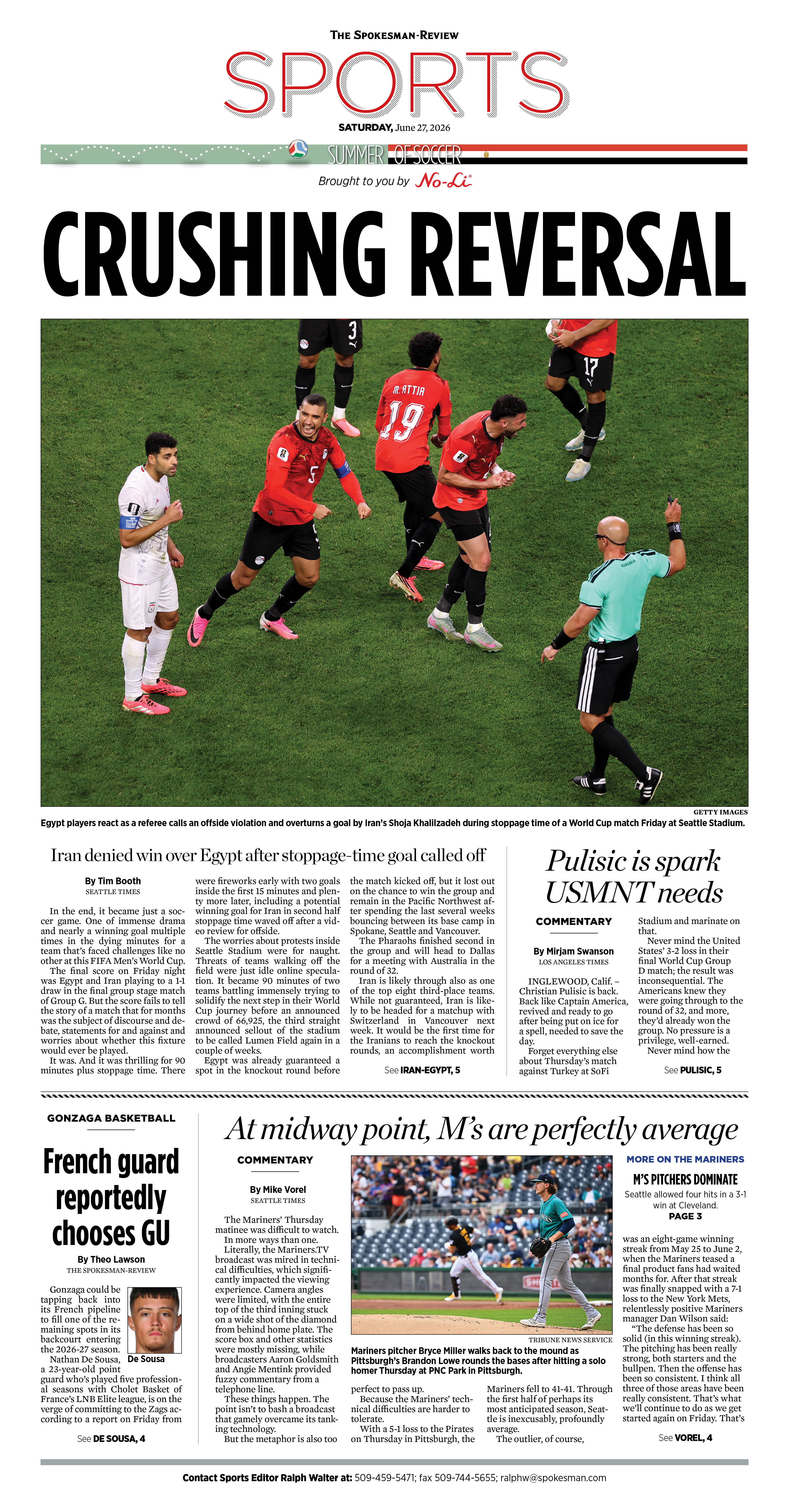 Frontpage for 2026-06-27