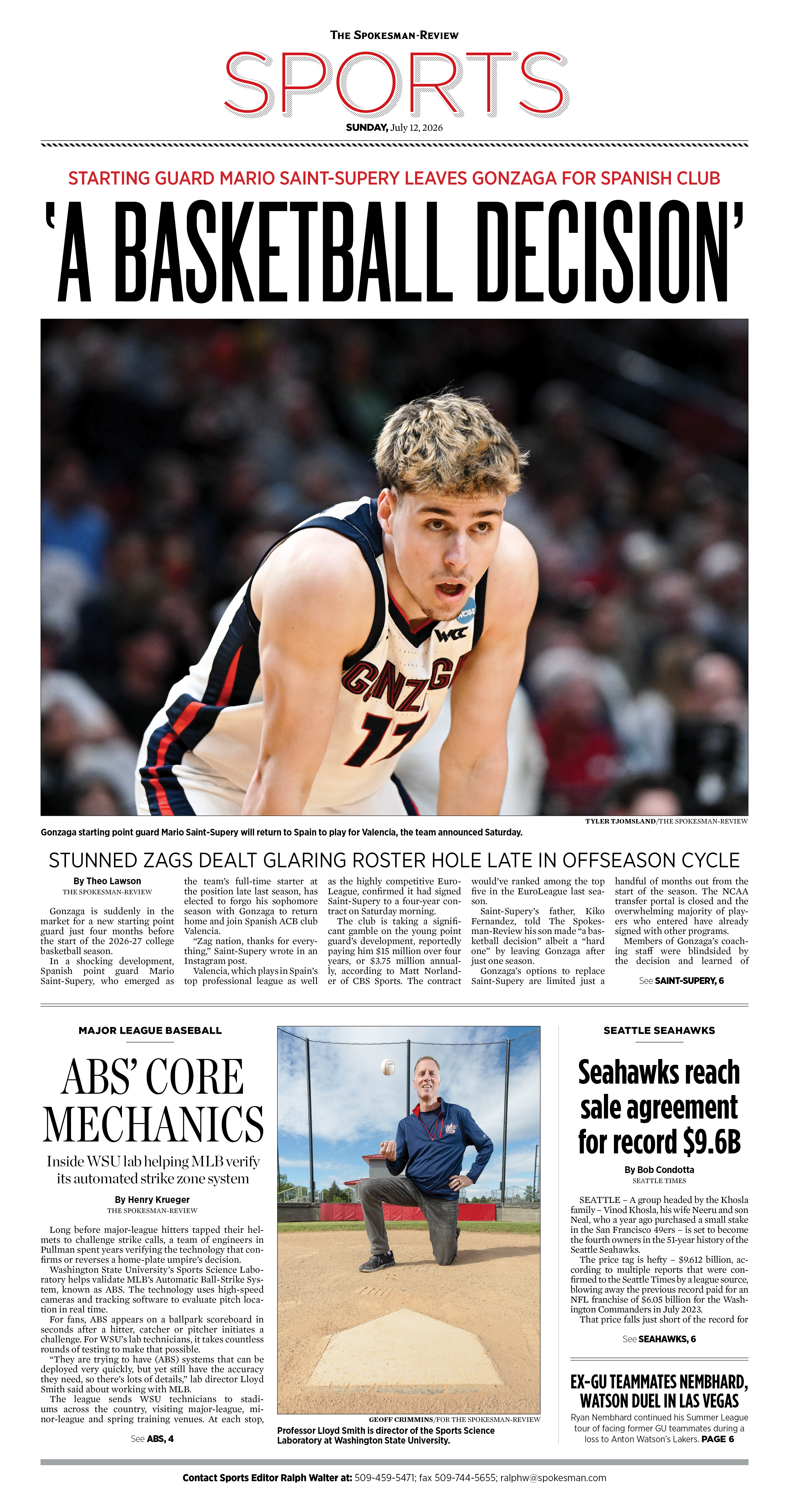 Frontpage for 2026-07-12