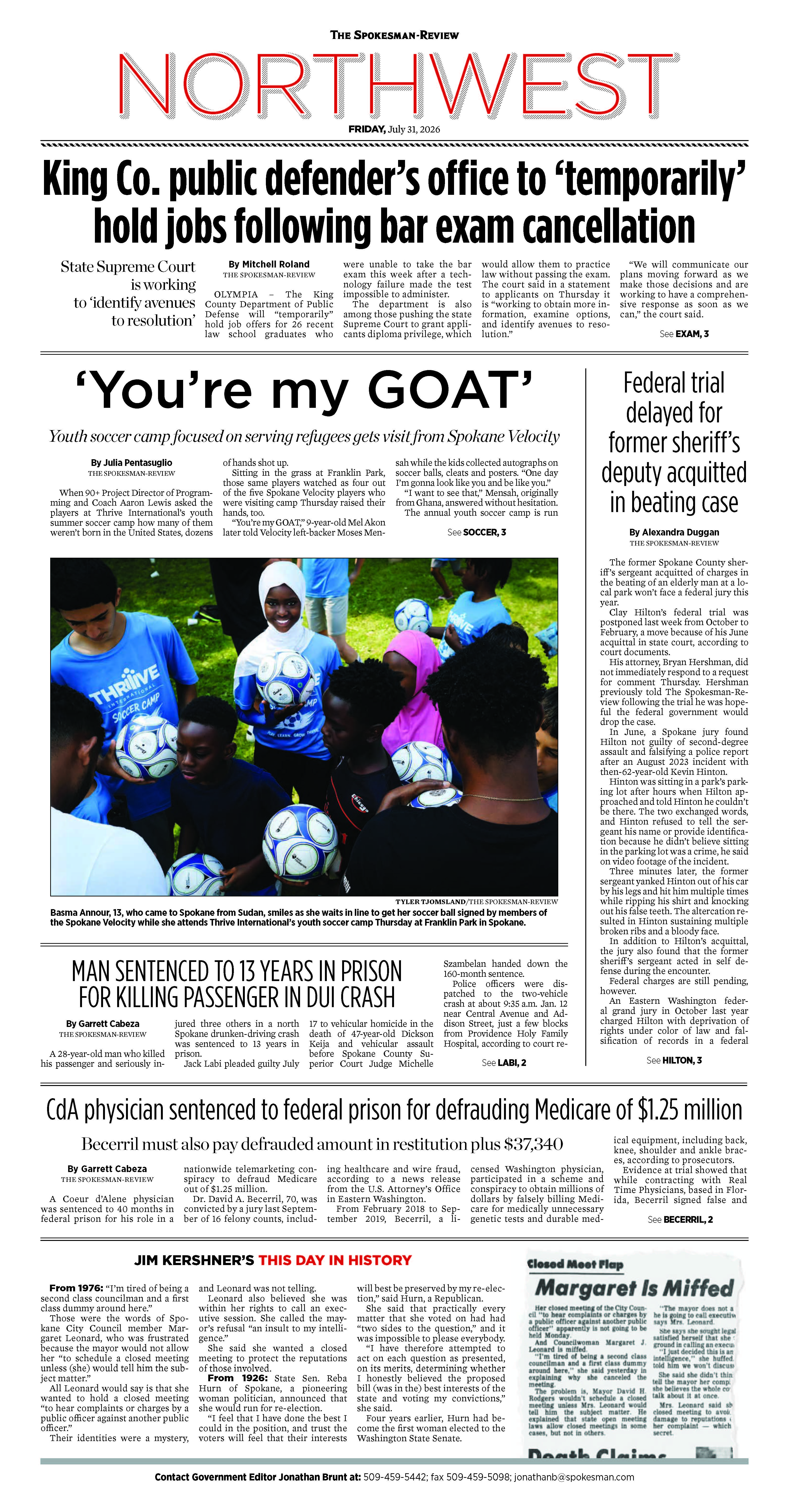 Frontpage for 2026-07-31