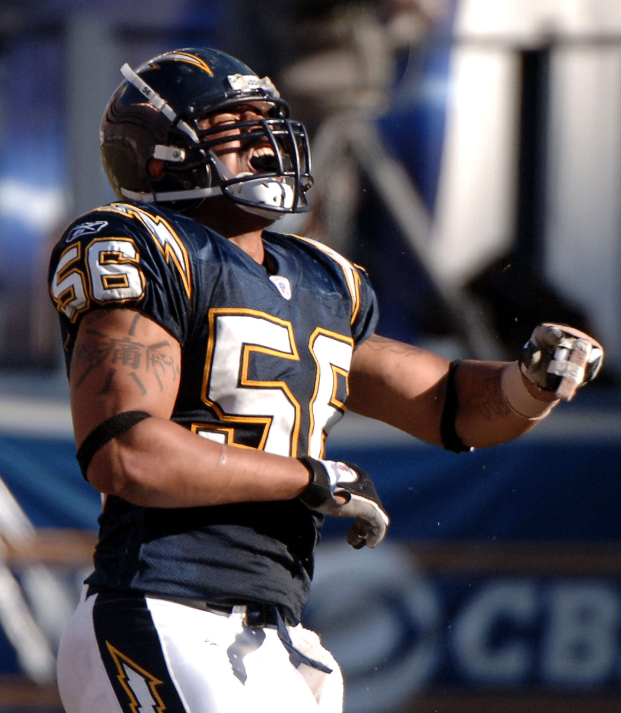 2006 Chargers Shawn Merriman Game-Worn Pre-Season Home Jersey vs