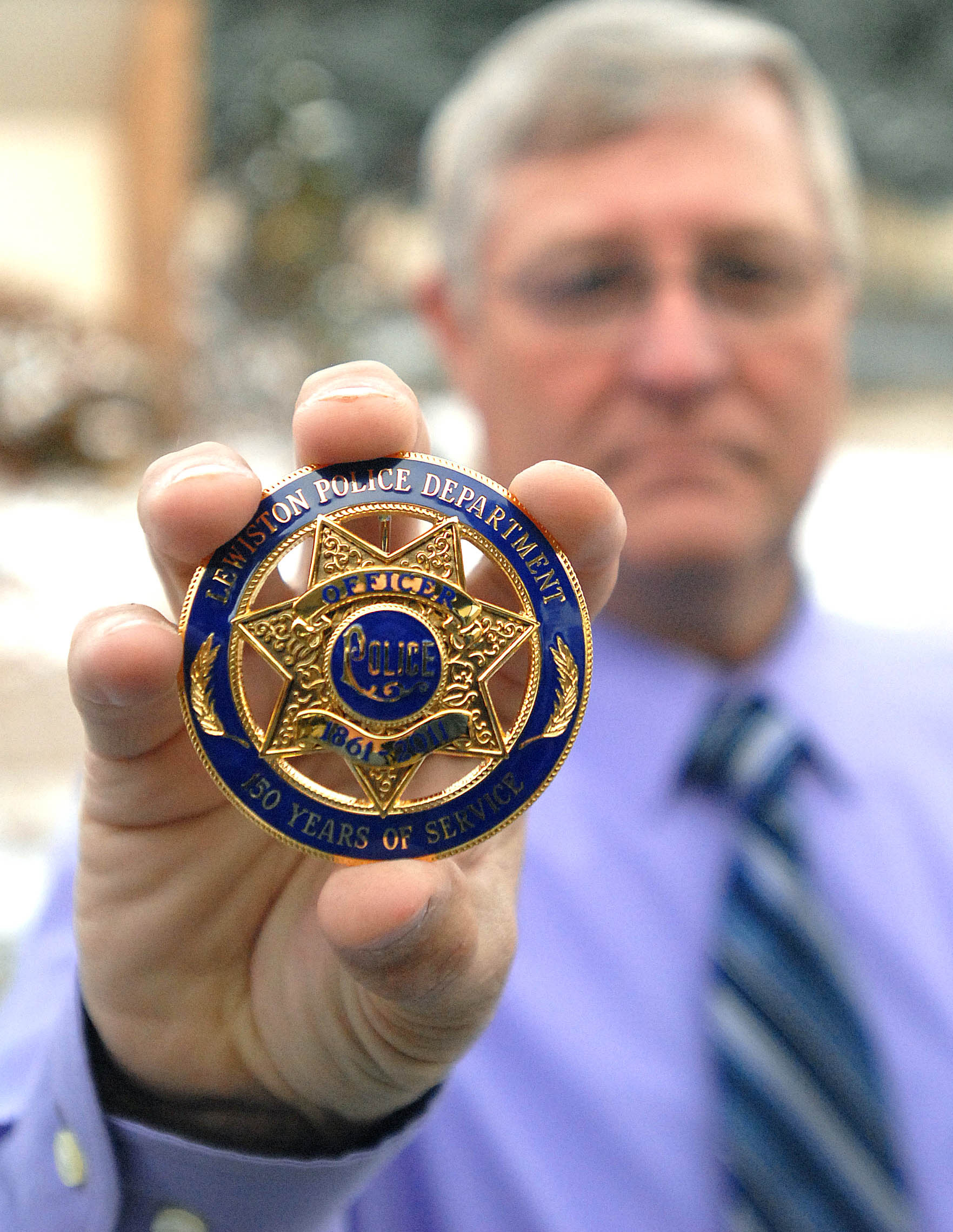 Police badge marks city milestone