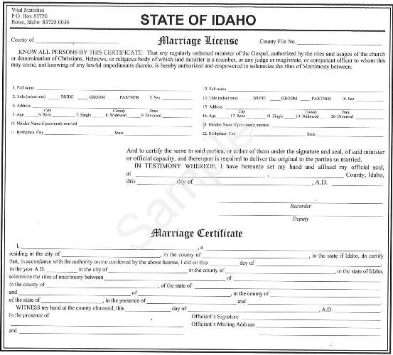 Idaho Updates Marriage Licenses The Spokesman Review