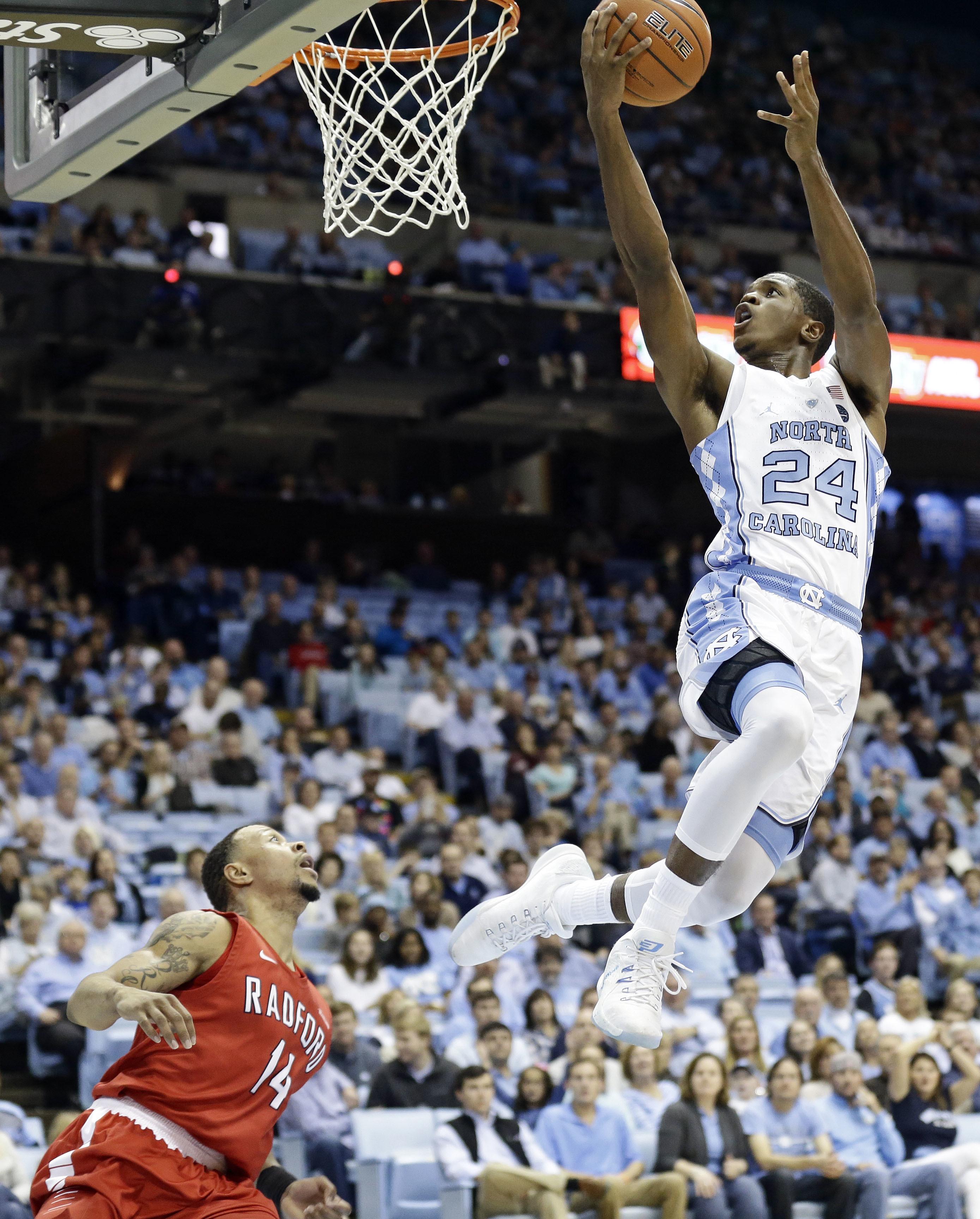 UNC Guard Kenny Williams (24) during the NCAA Basketball game