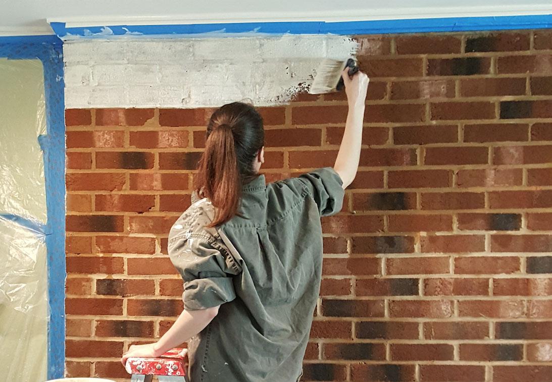 Ask The Builder Whitewashing Brick Fireplace Is A Diy