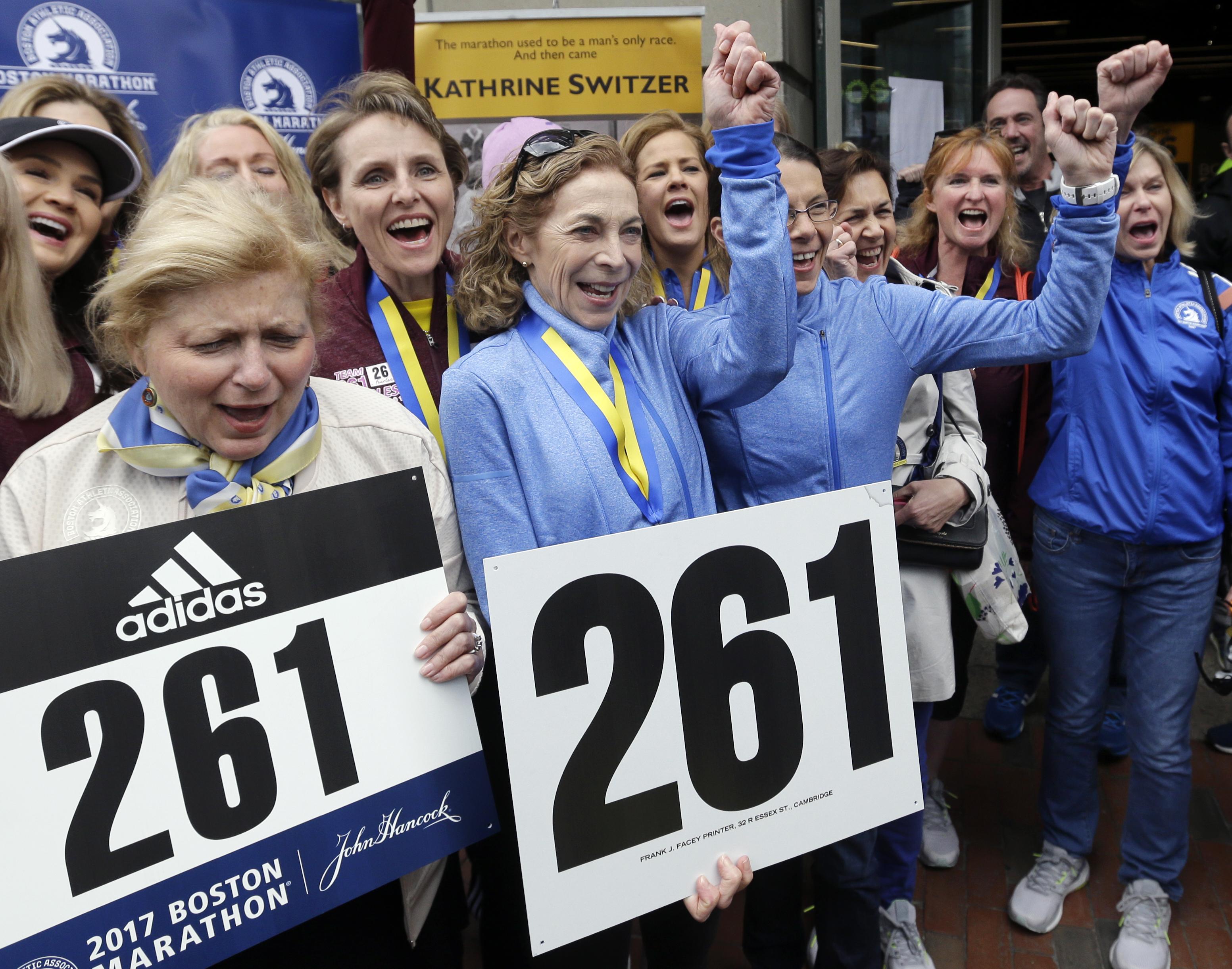 Boston Marathon retires Bib 261 for women’s pioneer Kathrine Switzer