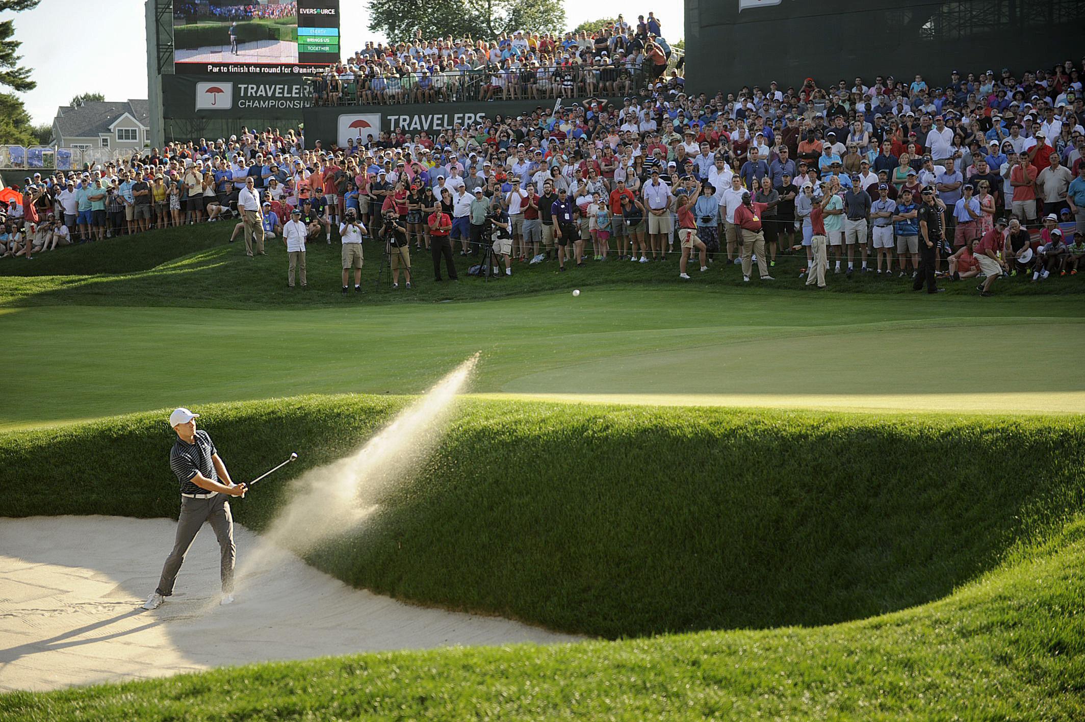 Jordan Spieth sinks bunker shot to win Travelers in playoff The