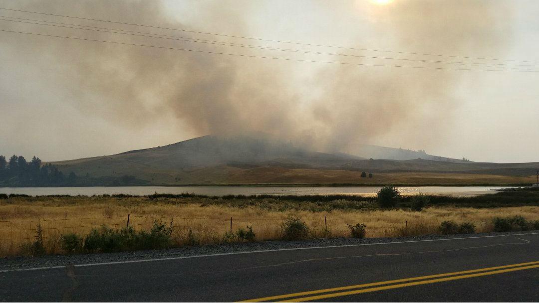 100 firefighters on scene as blaze west of Medical Lake grows to over