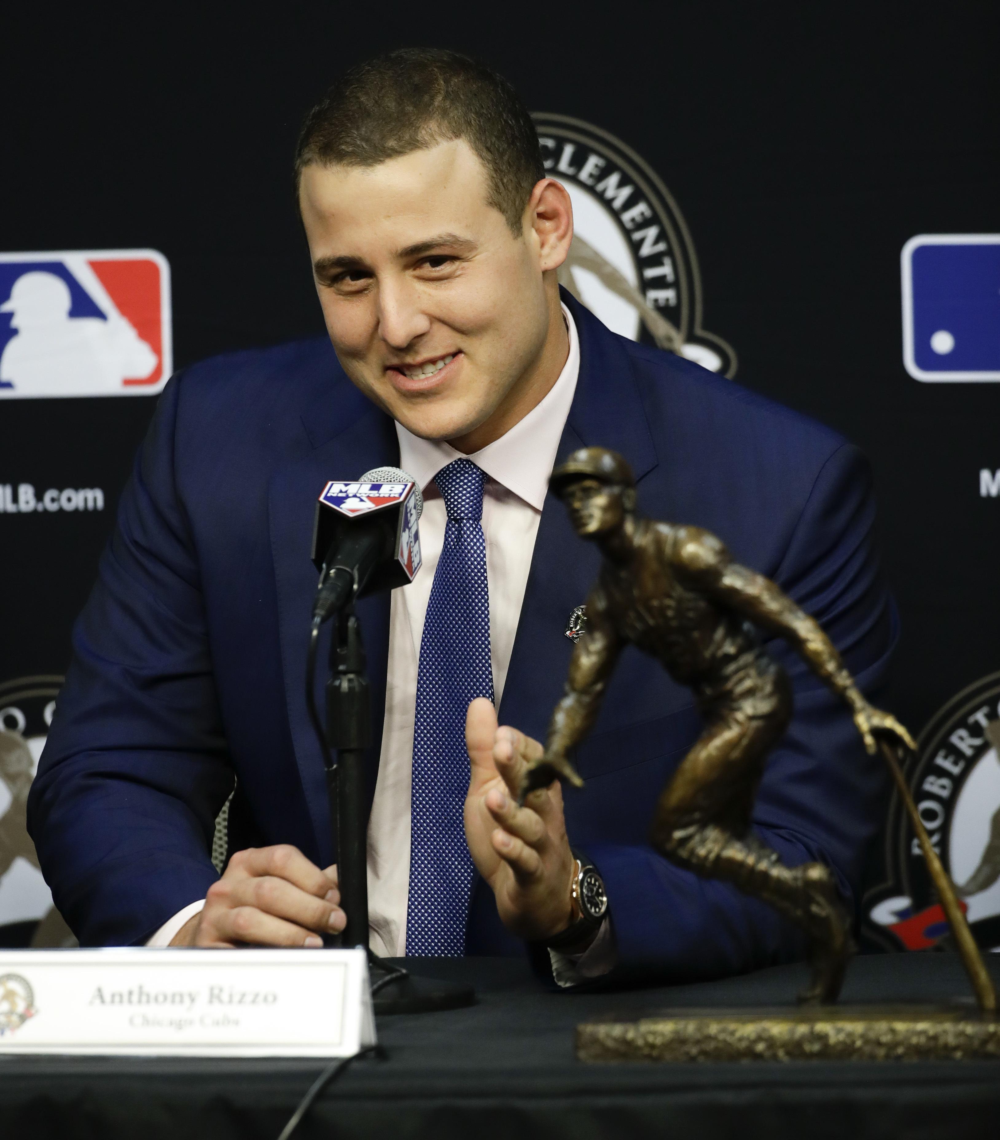Cubs first baseman Anthony Rizzo, a cancer survivor, says he's