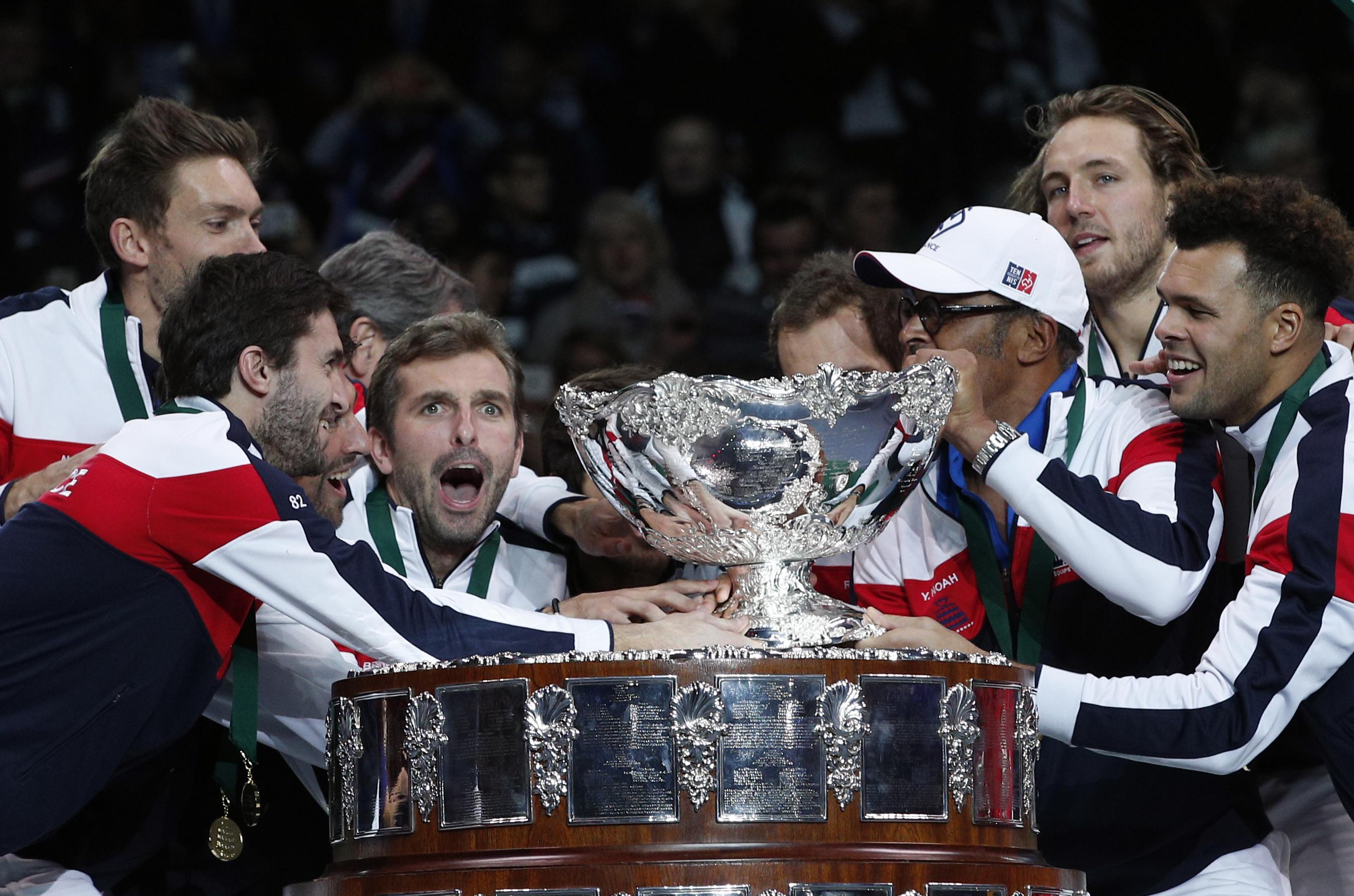 France beats Belgium 32 to win its 10th Davis Cup title The