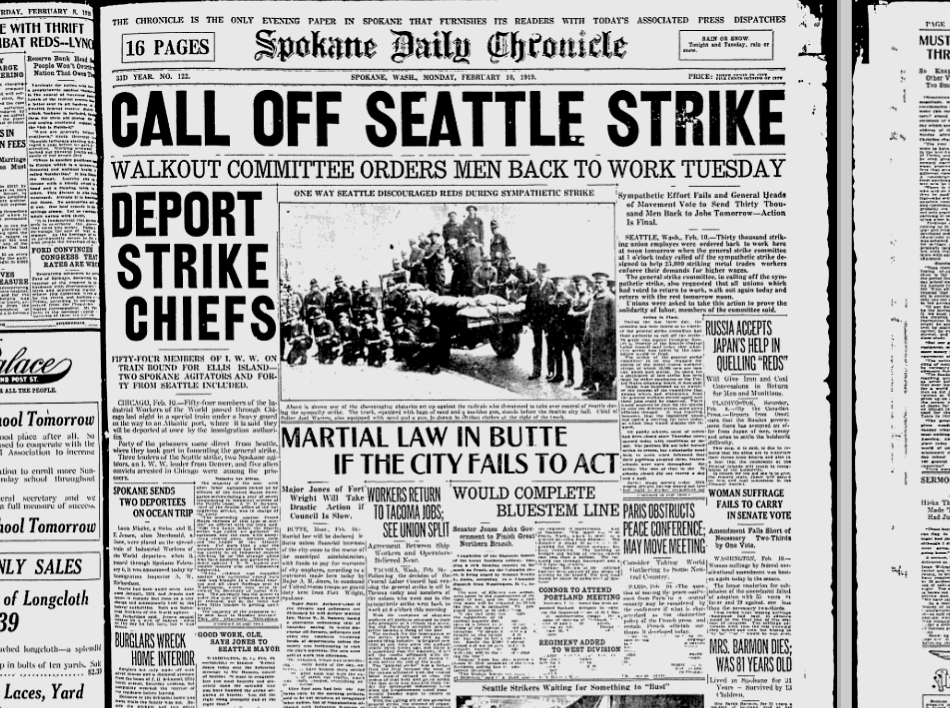 100 Years Ago In Seattle: General Strike Called To An End, But Shipyard ...