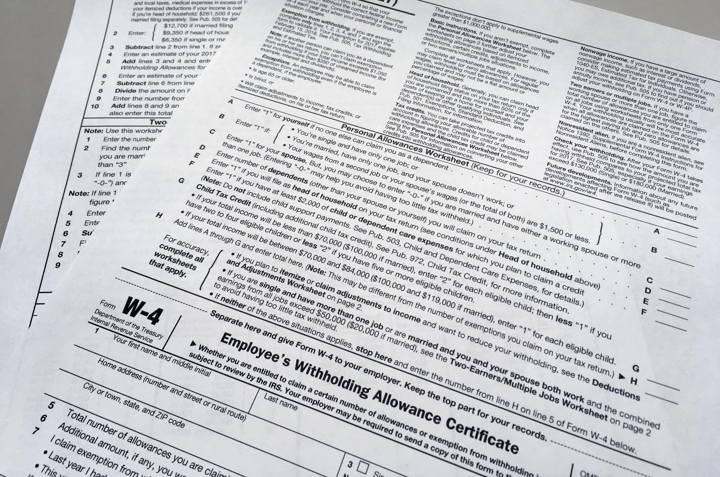 IRS proposes update to Form W4 to increase accuracy The SpokesmanReview