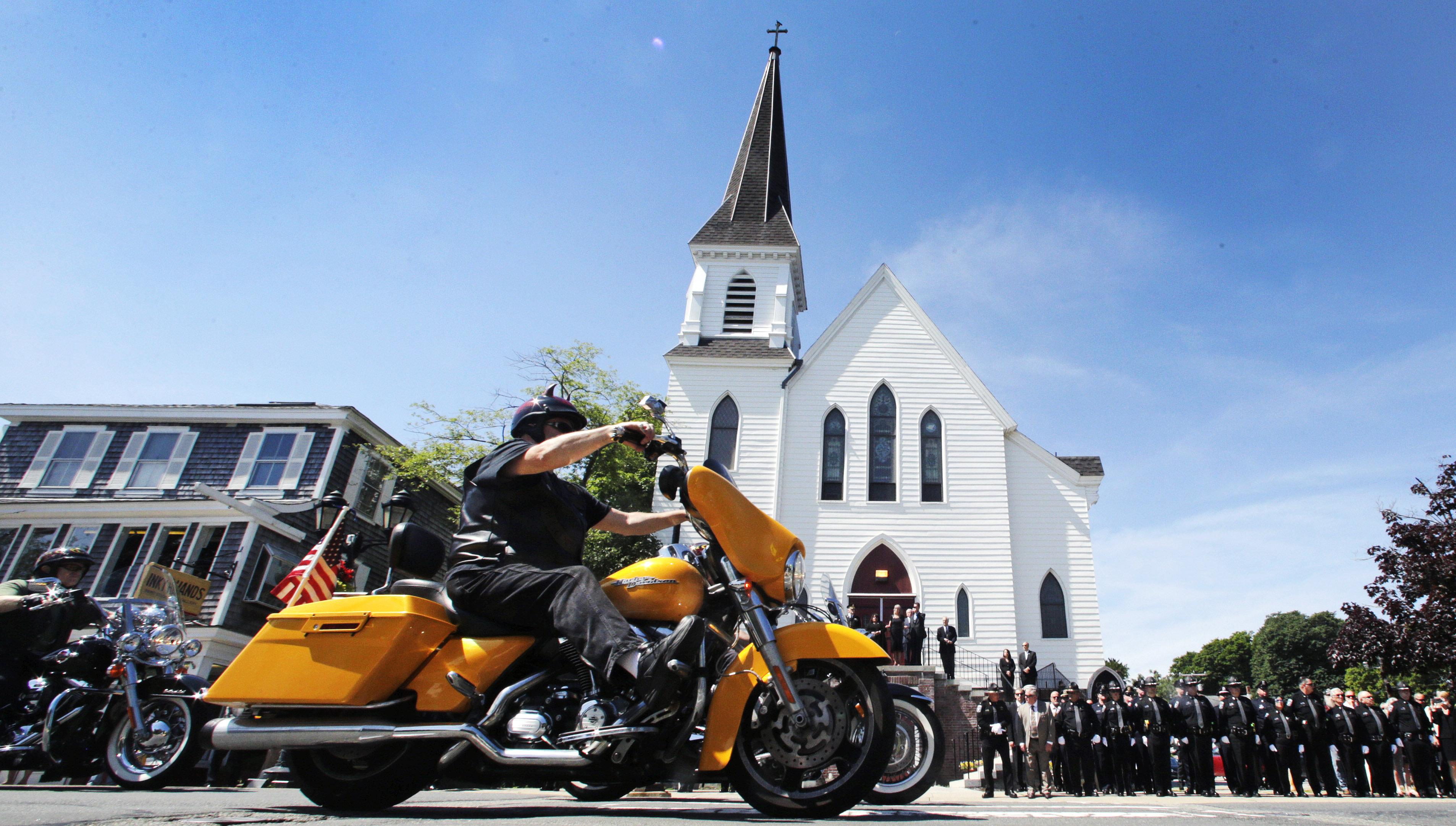 Bikers Bidding Farewell To Those Killed In Pickup Collision The