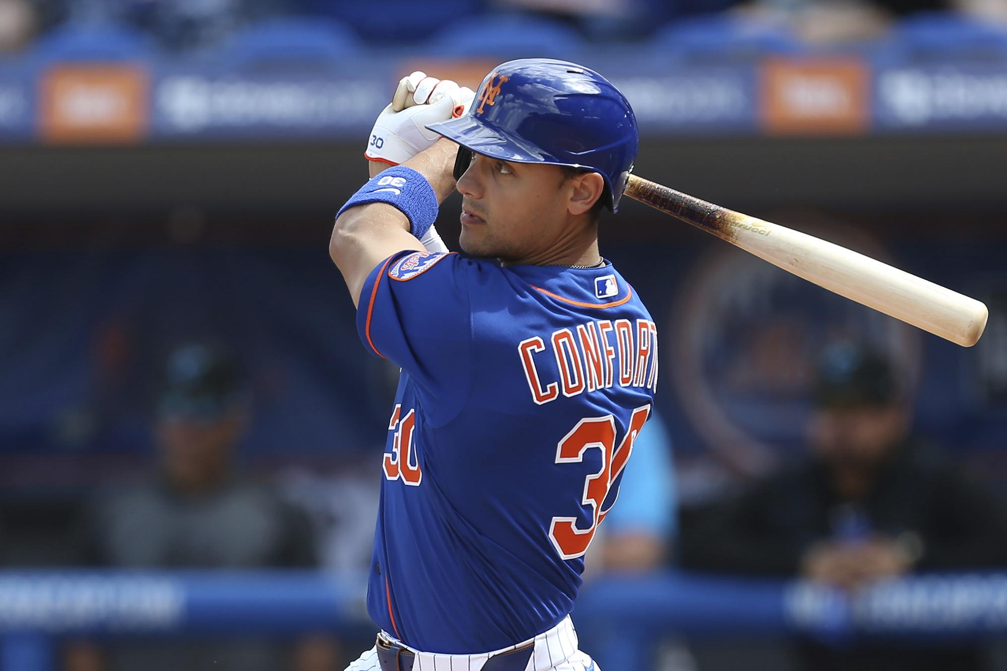 Michael Conforto won’t speculate about returning in time for opener