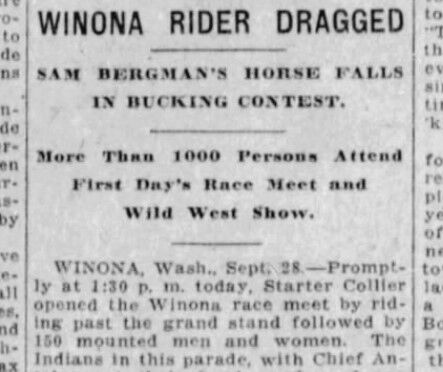 100 years ago in Eastern Washington: A rider escaped a rodeo scare ...