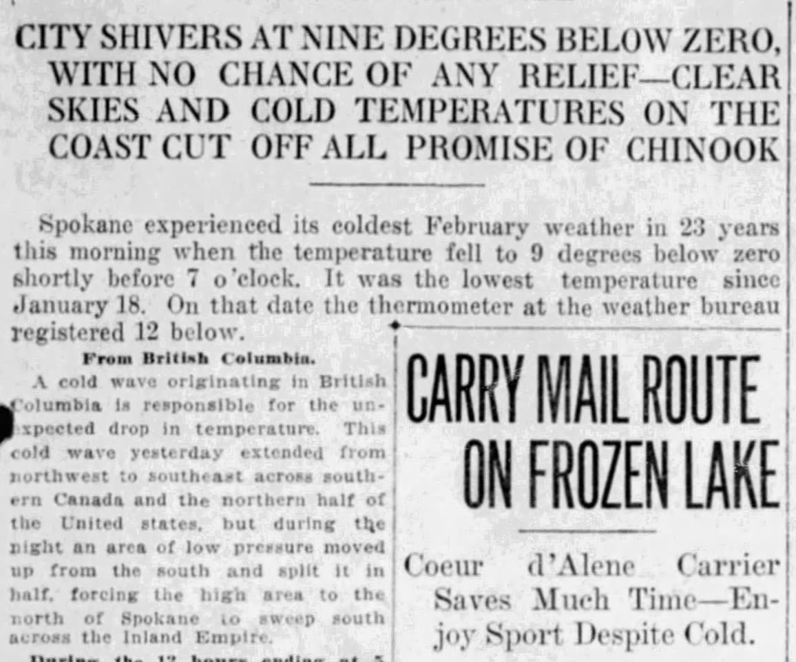 100 years ago in Coeur d'Alene: Mailman swapped boat for ice skates to ...