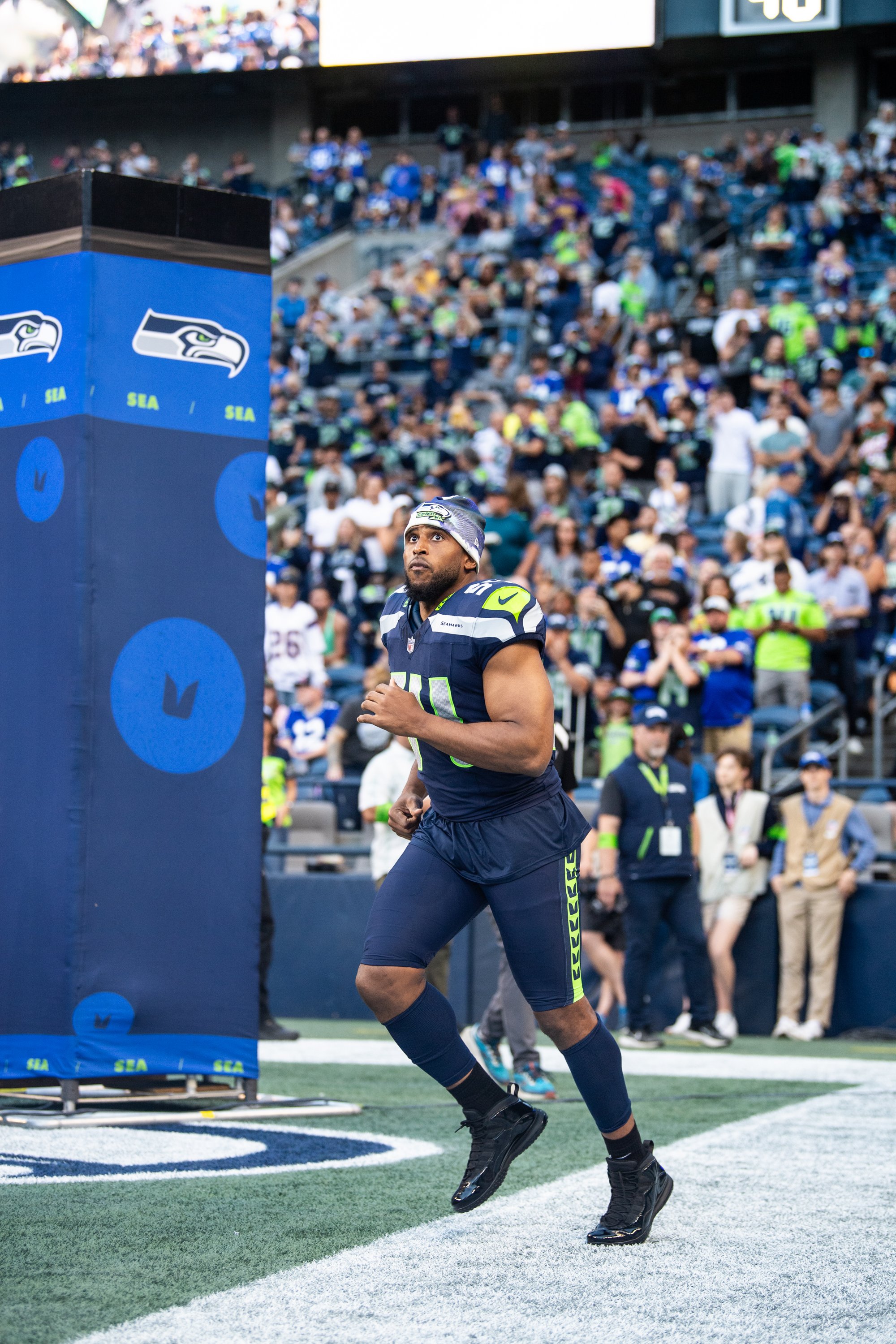 Seattle, WA, USA. 8th Sep, 2019. Seattle Seahawks linebacker Bobby Wagner  (54) during a game between the Cincinnati Bengals and Seattle Seahawks at  CenturyLink Field in Seattle, WA. The Seahawks won 21-20.