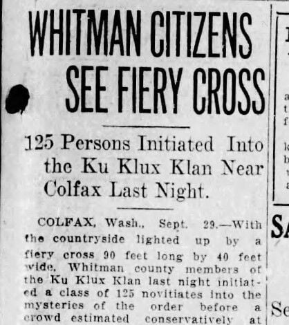 100 years ago in Eastern Washington: The KKK made its