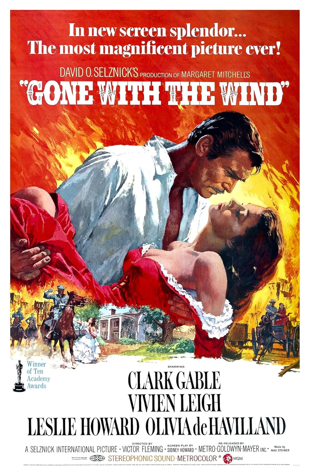 This much more familiar poster art was created by Italian artist Silvano Campegii for the 70mm re-release in 1969. It's been used with every release since then.