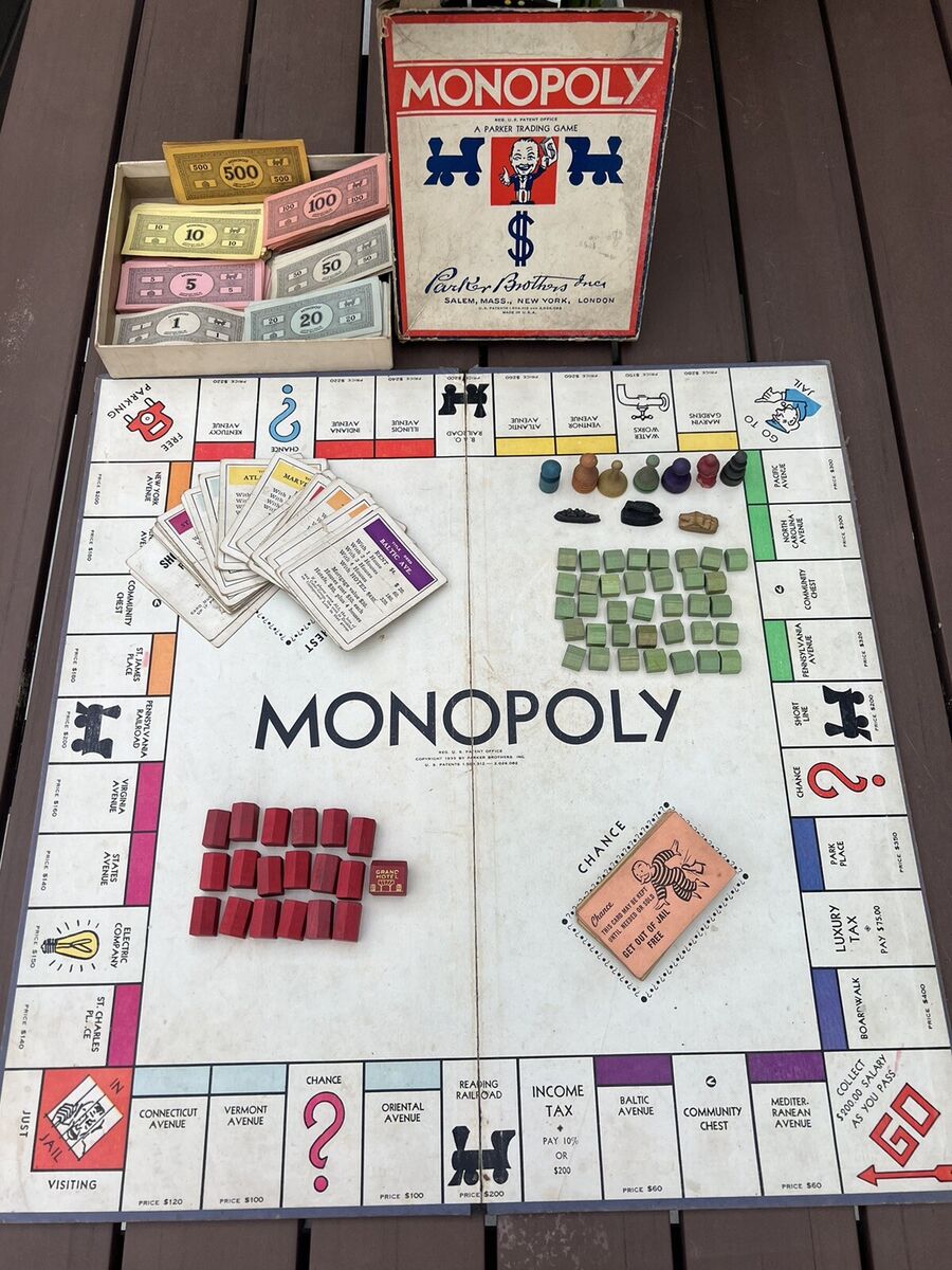 Parker Brothers' first versoin of Monopoly in 1935.
