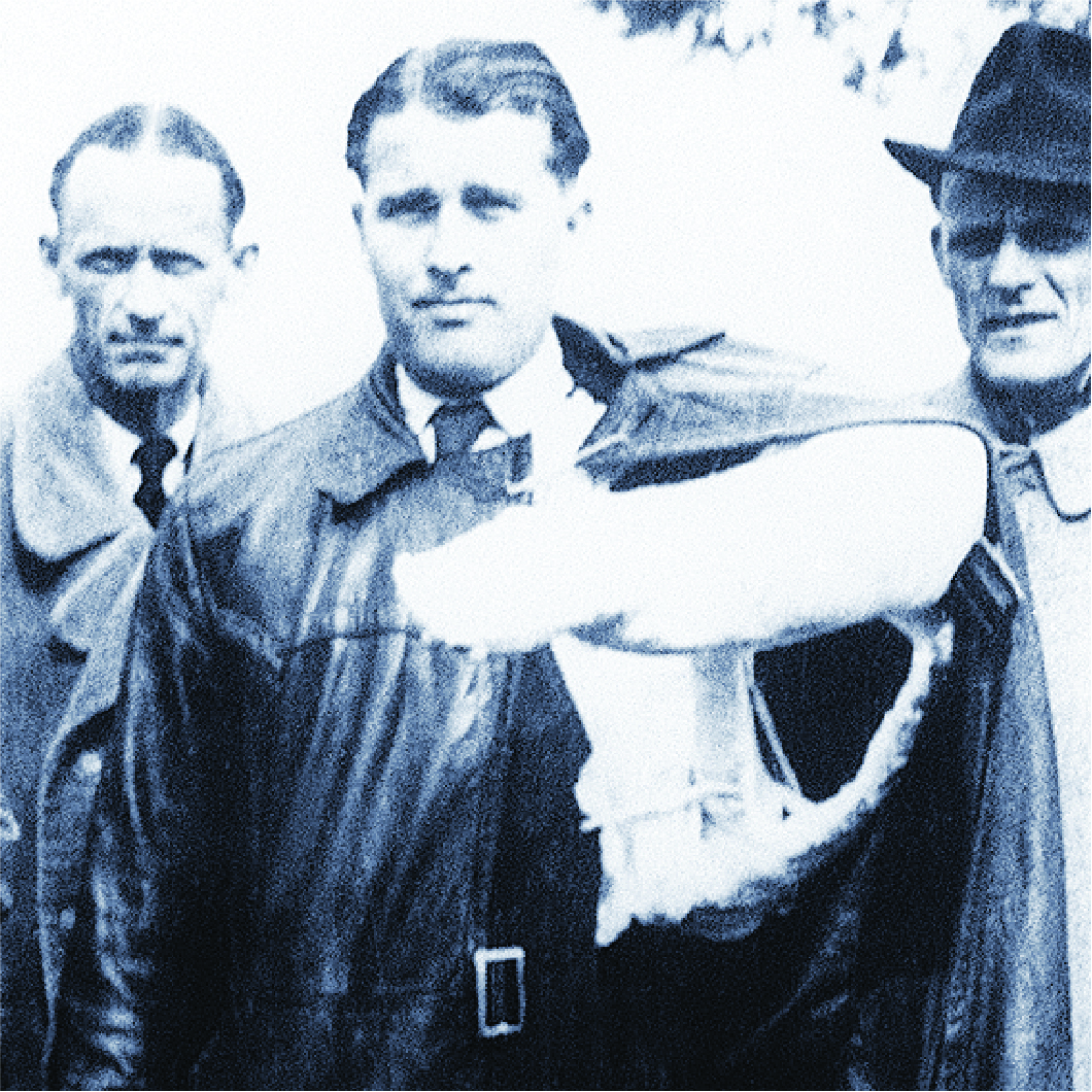 Wernher von Braun on May 3, 1945, the day after his surrender to Allied forces. He had broken his arm in an auto accident two months before and his bones had not properly mended. Source: National Archives