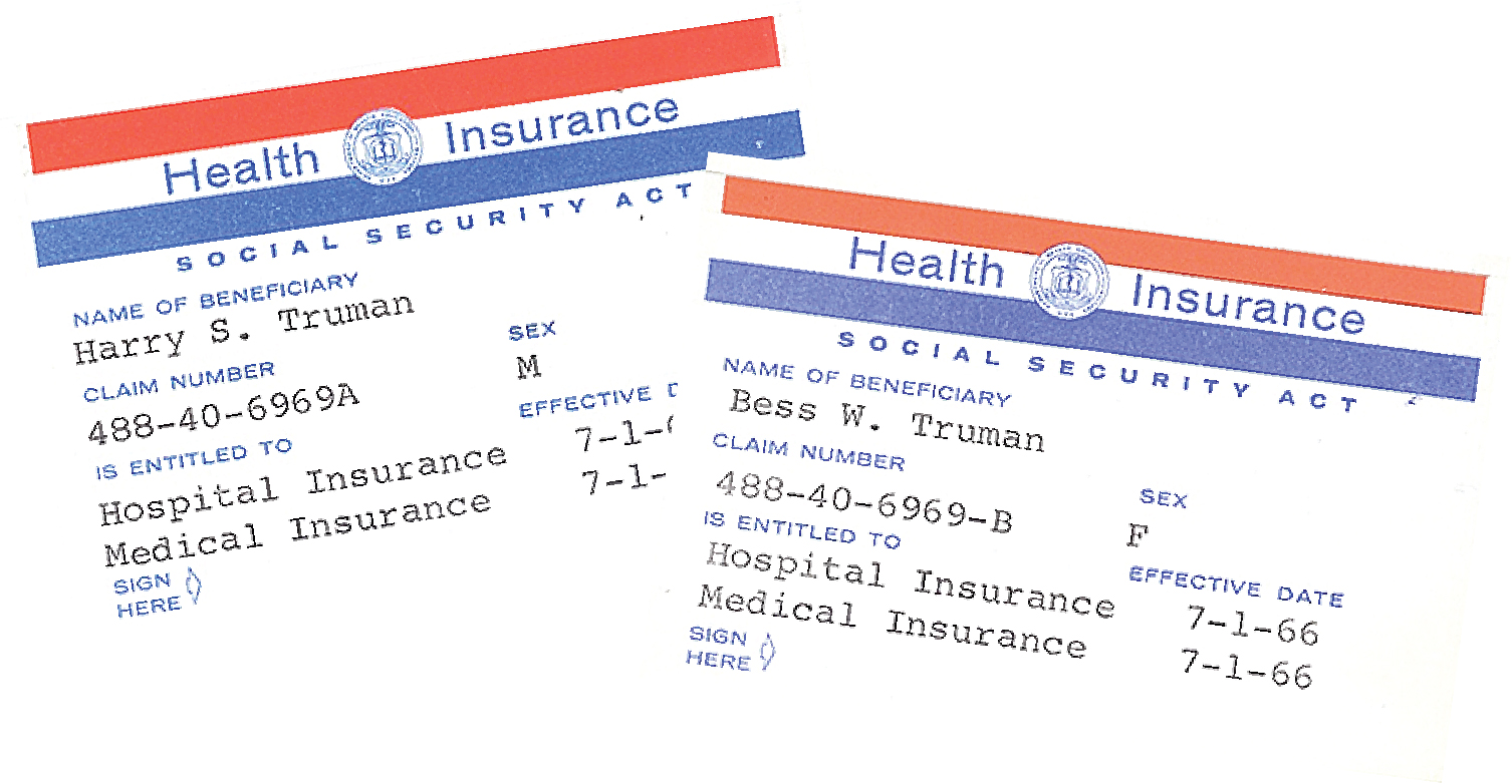 LBJ then presented the Trumans with the first two Medicare cards: Cards numbers 1 and 2.