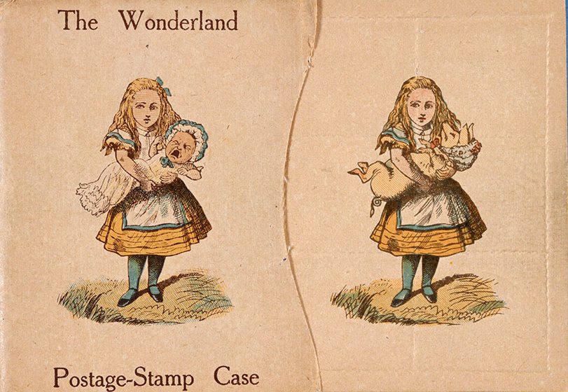 The state of merchandising in 1865: An Alice in Wonderland postage stamp case ...