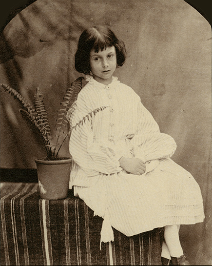 Seven-year-old Alice Liddell, photographed by Dodgson in 1860.