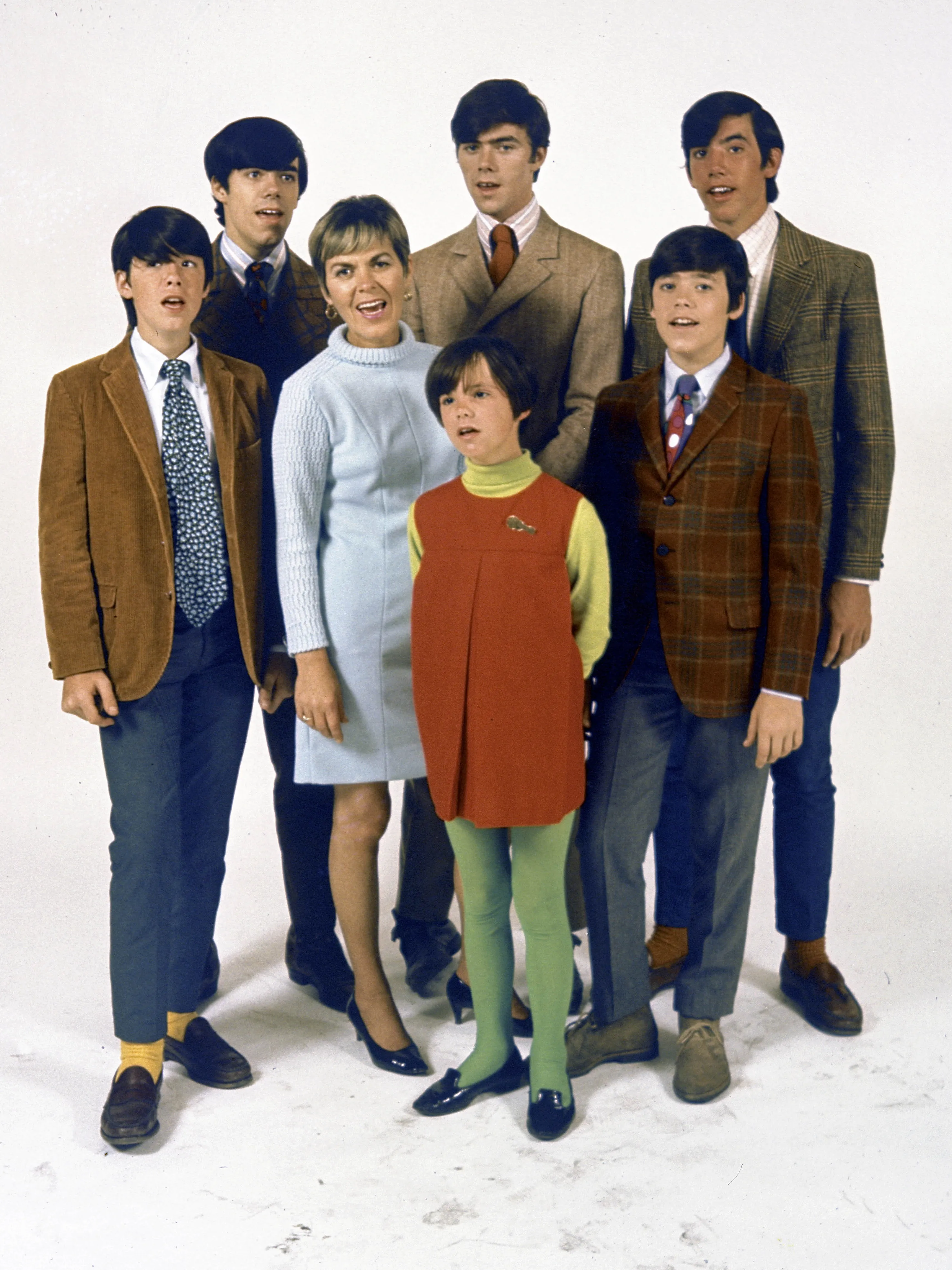 The Partridge Family was modeled on a real family of singers, the Cowsills. When they landed their first big hit single in 1967, the group ranged from ages 8 to 19.