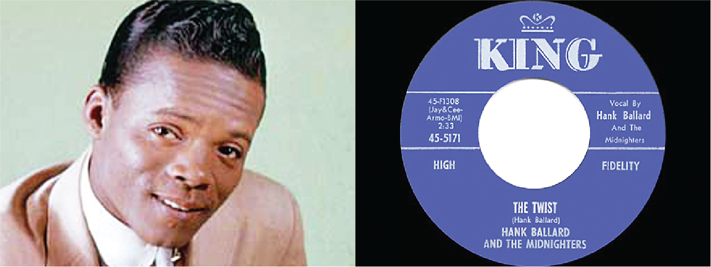 Hank Ballard and his group's version of "The Twist." Sourced from King's Records.