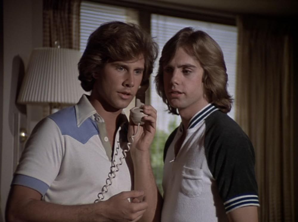 Parker Stevenson and Cassidy in “The Hardy Boys/Nancy Drew Mysteries." Photo credits belong to Glen A. Larson Productions