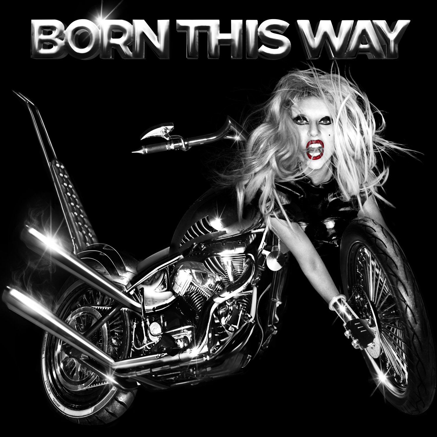 The “Born This Way” album cover portrayed Gaga transformed into a motorcycle. Critics considered it “a cheap Photoshop job.”